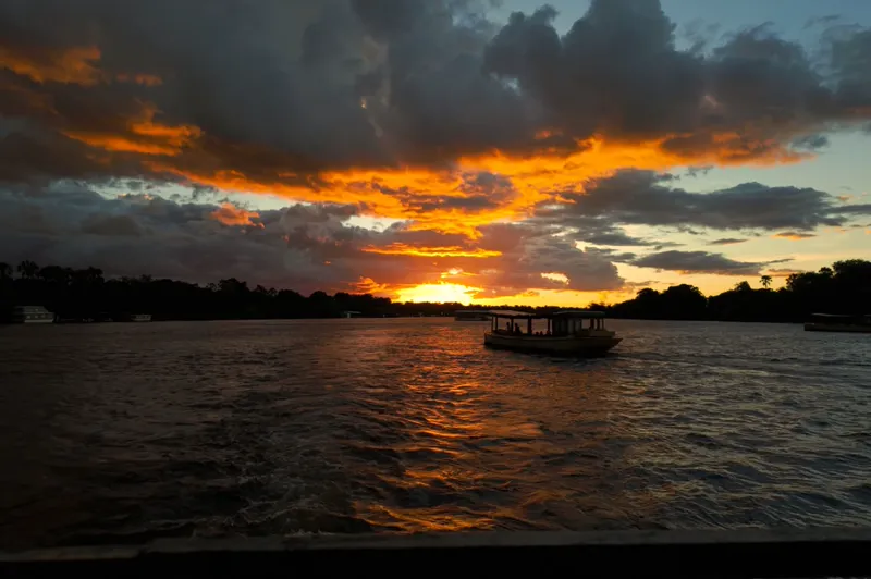Zambezi sunset cruise near Livingstone, Zambia